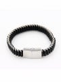 thumb Black  Bracelet with Stainless steel 0