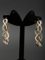 thumb Blacksmith Made Gold Plated Rhinestone Fringe Hoop hoop Earring 0