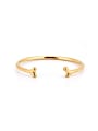 thumb Personalized Gold Plated Titanium Gold Personalized Bangle 0
