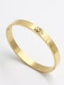 thumb Stainless steel  Zircon Gold Bangle   63MMX55MM 0