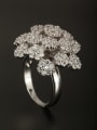 thumb GODKI Luxury Women Wedding Dubai Model No SP606871R-001 A Platinum Plated Copper Stylish Zircon Ring Of Flower 0