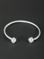 thumb Platinum Plated Zircon White Bangle 0