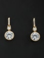 thumb Model No LYE304942B Custom White Round Drop drop Earring with Gold Plated 0