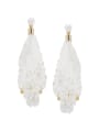 thumb White color Nylon Flower Pearl Drop drop Earring 0