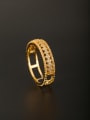 thumb GODKI Luxury Women Wedding Dubai A Gold Plated Copper Stylish Zircon Ring Of  Combination of 2