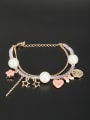 thumb New design Gold Plated Butterfly Beads Bracelet in White color 0