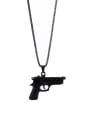 thumb Gun Color plated Titanium Personalized Black Beautiful necklace 0