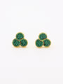 thumb Model No A0000413E-002 Blacksmith Made Gold Plated Copper Zircon Studs stud Earring 0