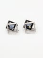 thumb Personalized Copper Grey Geometric austrian Crystals Studs stud Earring 0