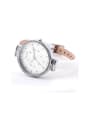 thumb Model No 1000003304 Fashion White Alloy Japanese Quartz Round Genuine Leather Women's Watch 24-27.5mm 0