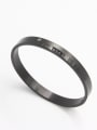 thumb Black color Stainless steel  Zircon Bangle  63MMX55MM 0
