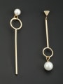 thumb Blacksmith Made Gold Plated Pearl Round Drop drop Earring 0