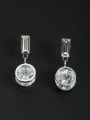 thumb Model No DCZ0805P-001 Blacksmith Made Platinum Plated Zircon Round Drop drop Earring 0