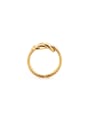 thumb Custom Gold Statement Band Midi Ring with Gold Plated Titanium 0