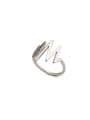 thumb A Silver-Plated Stainless steel Stylish  Band band ring Of 0