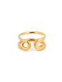 thumb Gold Statement Band band ring with Gold Plated Titanium 0