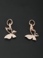 thumb Mother's Initial White Drop drop Earring with Butterfly Zircon 0