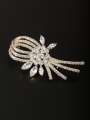 thumb Gold Plated Copper Zircon White Lapel Pins & Brooche 0