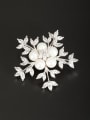 thumb Blacksmith Made Platinum Plated Pearl Flower Lapel Pins & Brooche 0
