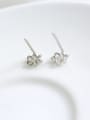 thumb Flower style with Silver-Plated 925 Silver Studs stud Earring 0