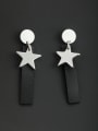 thumb Model No L0607056-002 New design Platinum Plated Star Drop drop Earring in Black color 0