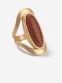 thumb Mother's Initial Gold Band band ring with Statement 0