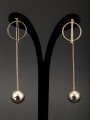 thumb A Gold Plated Copper Stylish Beads Drop drop Earring Of Round 0