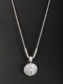 thumb A Platinum Plated Copper Stylish Zircon Necklace Of Round 0