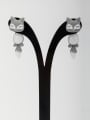 thumb Grey Animal Motif Studs stud Earring with Platinum Plated 0