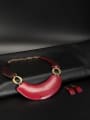 thumb Red Statement 2 Pieces Set with Gold Plated Acrylic 0
