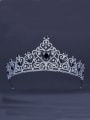 thumb White Heart Wedding Crown with Platinum Plated Zircon 0
