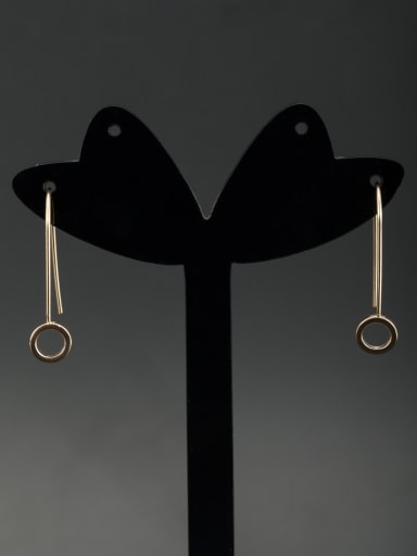Round Gold Plated Gold Drop drop Earring