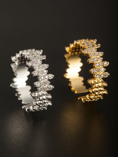 GODKI Luxury Women Wedding Dubai New design Copper Zircon Ring in Multicolor color  Combination of the ring