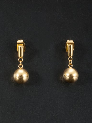 Stainless steel Round Gold Drop drop Earring