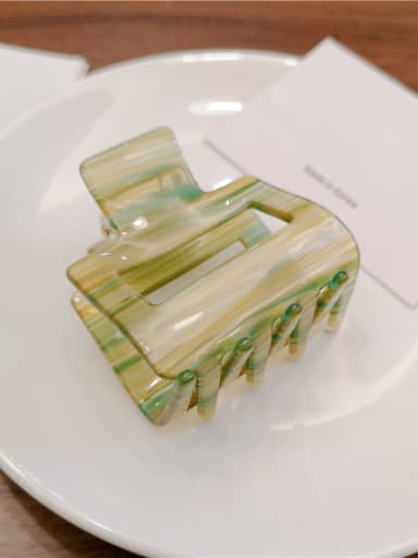 Water green Alloy With Cellulose Acetate Fashion Simple geometric  Barrettes & Clips