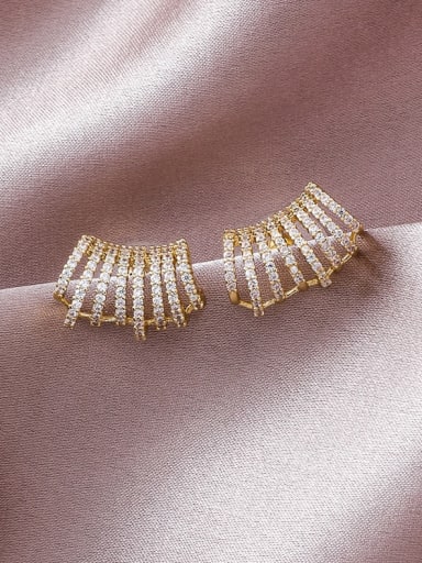 Alloy With Gold Plated Trendy Irregular Stud Earrings