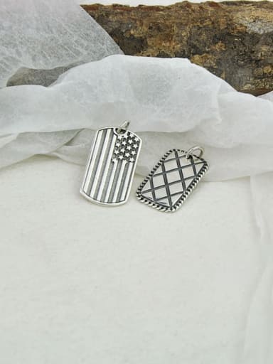 925 Sterling Silver With Antique Silver Plated Simplistic Geometric Pendants