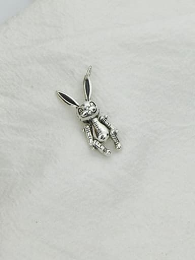 Vintage  Sterling Silver With Antique Silver Plated Trendy Animal Pendants