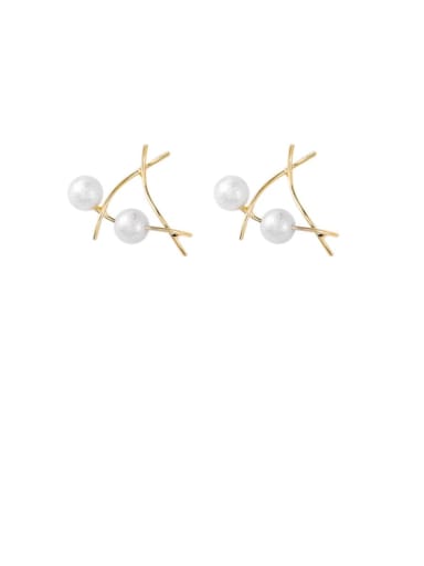 Alloy With Gold Plated Fashion Irregular Stud Earrings