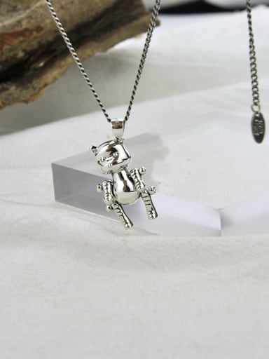 Vintage  Sterling Silver With Antique Silver Plated Trendy Animal Pendants