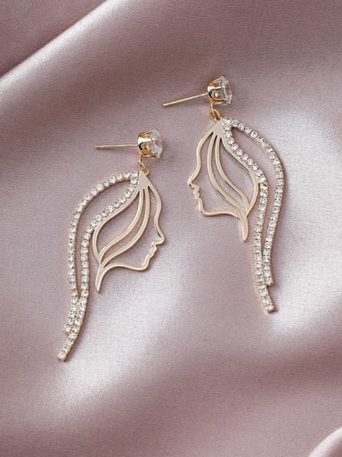 Alloy With Gold Plated Trendy Irregular Drop Earrings