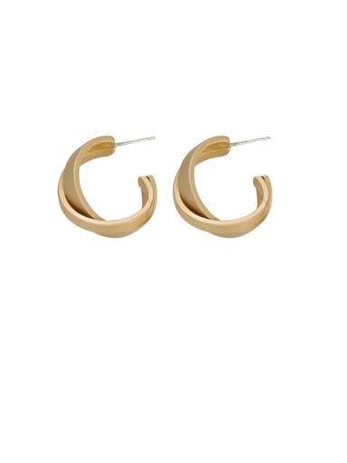 Alloy With Gold Plated Simplistic Cross  Irregular Stud Earrings