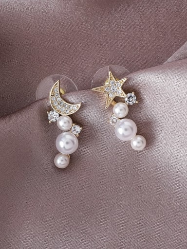 Alloy With Gold Plated Fashion Star Drop Earrings