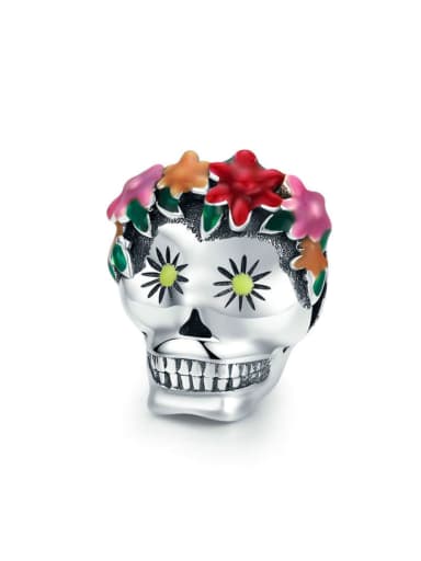 custom 925 silver skull charms