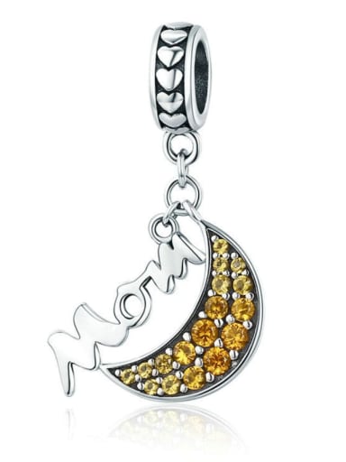 925 Silver Moon Mother charms