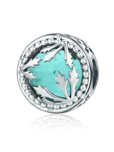 925 silver cute leaf charms