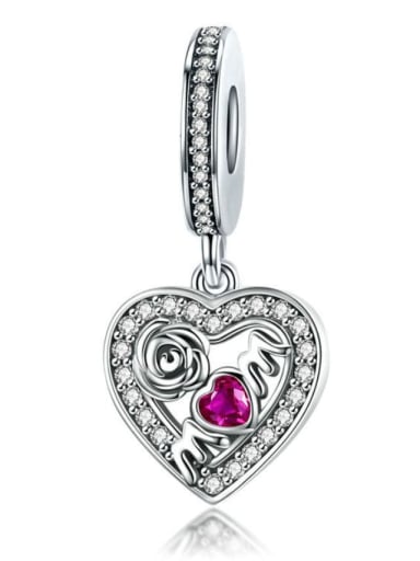 925 Silver Mother's Day Rose charms