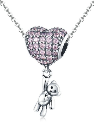 Pendant Chain 925 silver cute bear and balloon charms