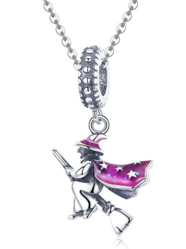 Pendant Chain 925 Silver Witch charms