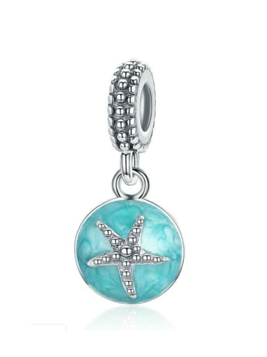 925 silver cute starfish charms